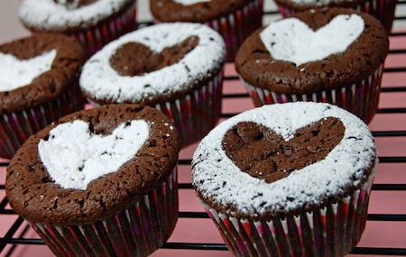 cupcake cuore cioccolato