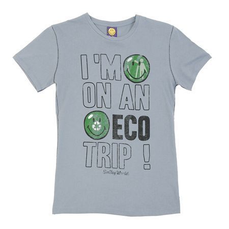 Vintage T-shirt in cotone organico smiley world