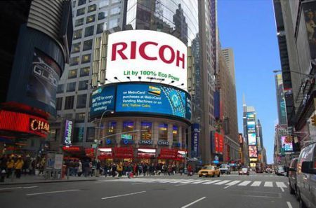 Ricoh, l'insegna a Times Square