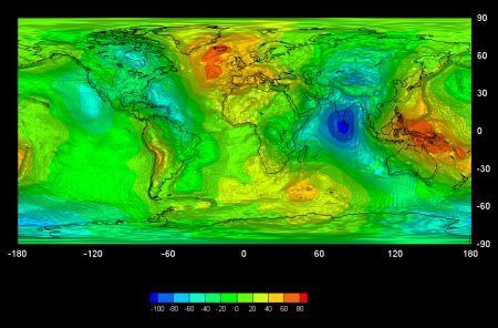 La nuova mappa gravitazionale del Satellite ESA