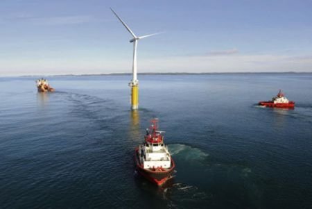 prima centrale al mondo con turbine galleggianti