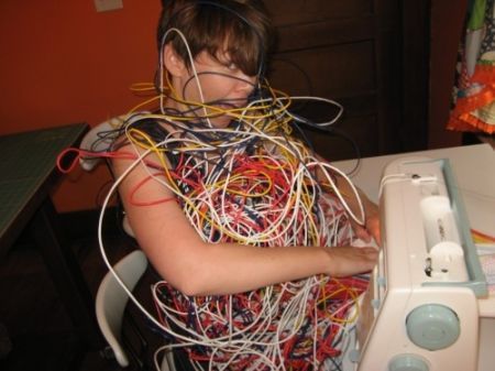 abiti dai fili dei computer