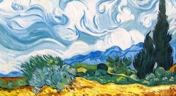 L'arte ecocompatibile per un'opera di Van Gogh con piante vere
