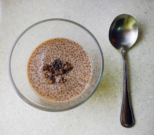 budino al cioccolato e semi di chia