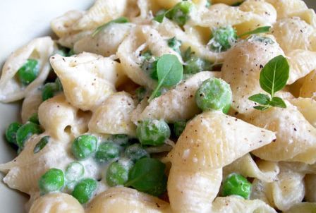 pasta piselli crema zafferano