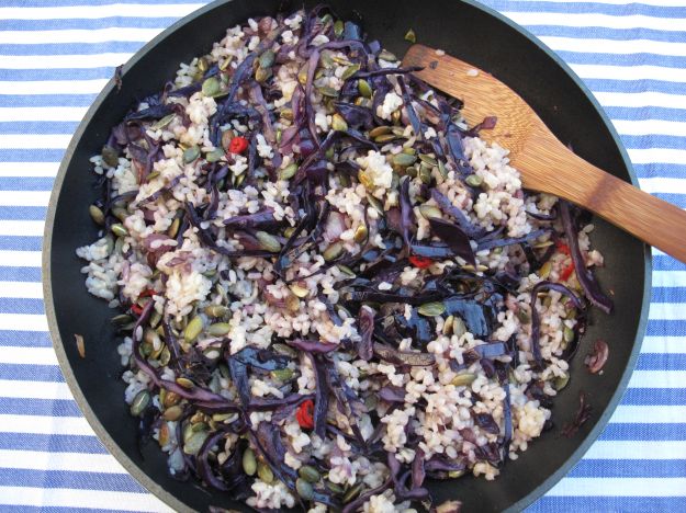 riso con cavolo rosso