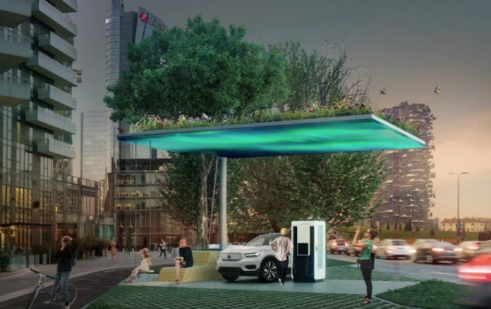 Colonnine di ricarica veloce Volvo Stazione Fast Charge Volvo