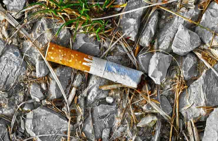 Mozzicone sigaretta in terra (Foto Pixabay)