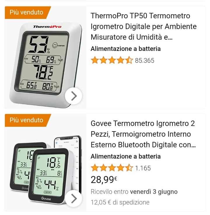 termomentro temperatura umidità