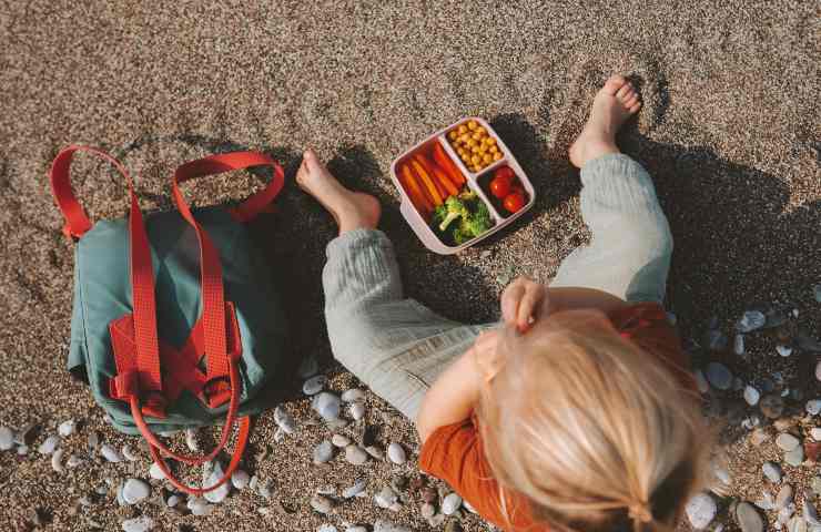 pranzo in spiaggia verdure