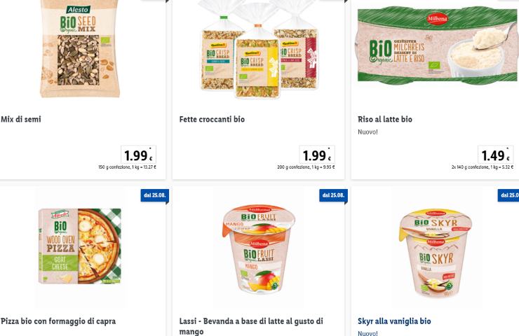 prodotti bio LIDL offerta