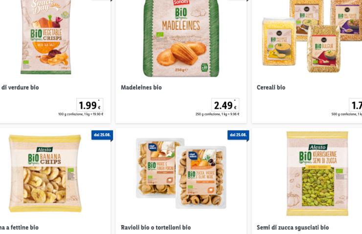 prodotti bio LIDL offerta