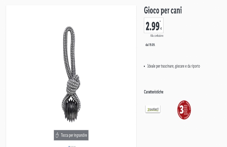 Offerta gioco per cani Lidl