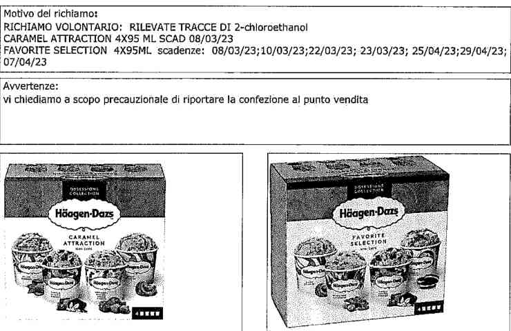 Haagen Dazs ritirato dai supermercat