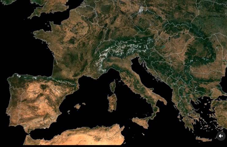 siccità europa foto satellite