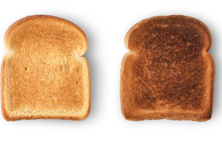 toast bruciati dannosi