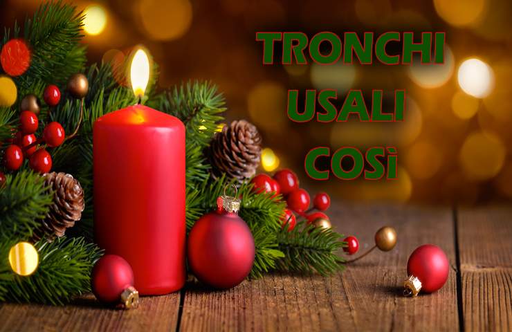 Decorazioni natalizie con i tronchi