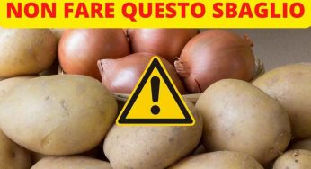 Cipolle e patate occhio a dove le conservi: non metterle mai qui