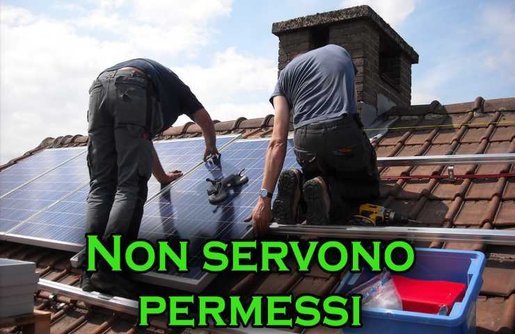 pannelli solari senza permessi