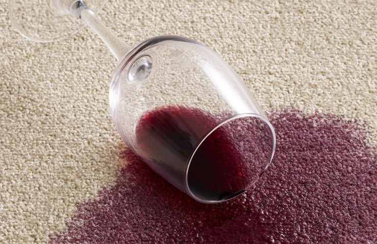 Macchia vino tappeto rimedio