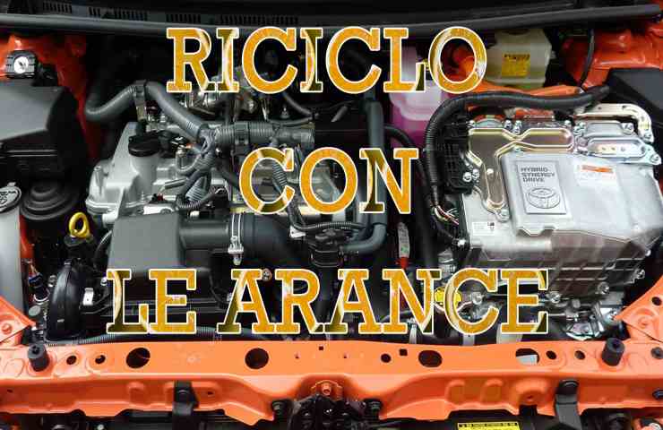 riciclo batterie auto elettrica con arance