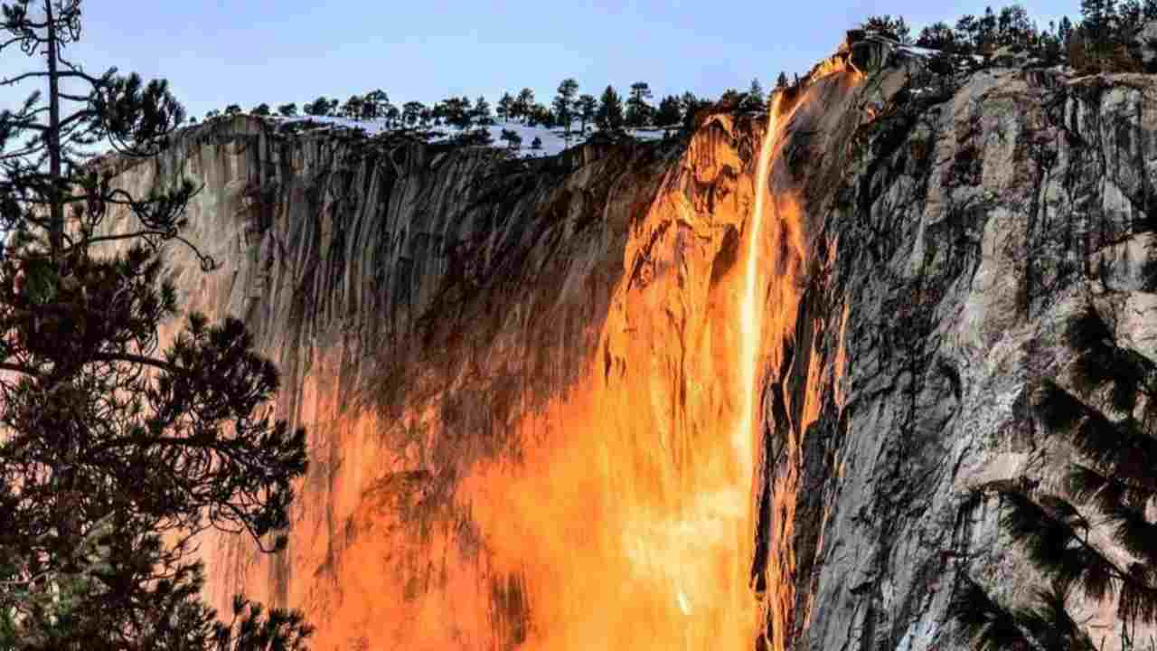 Yosemite Firefall California fuoco