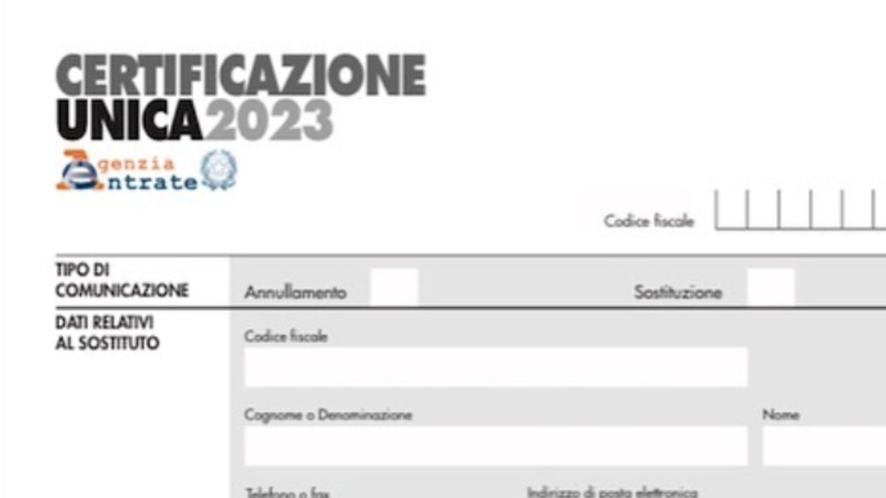 E' disponibile la certificazione unica 2023 come scaricarla