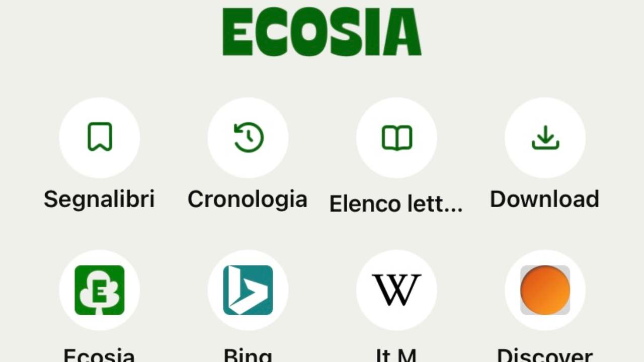 Ecosia motore di ricerca