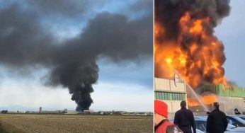 Incendio in un’azienda chimica. Il Sindaco: “Tenere chiuse finestre e rimanere in casa”