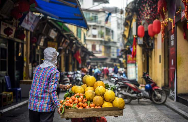 Frutta smog città sicura