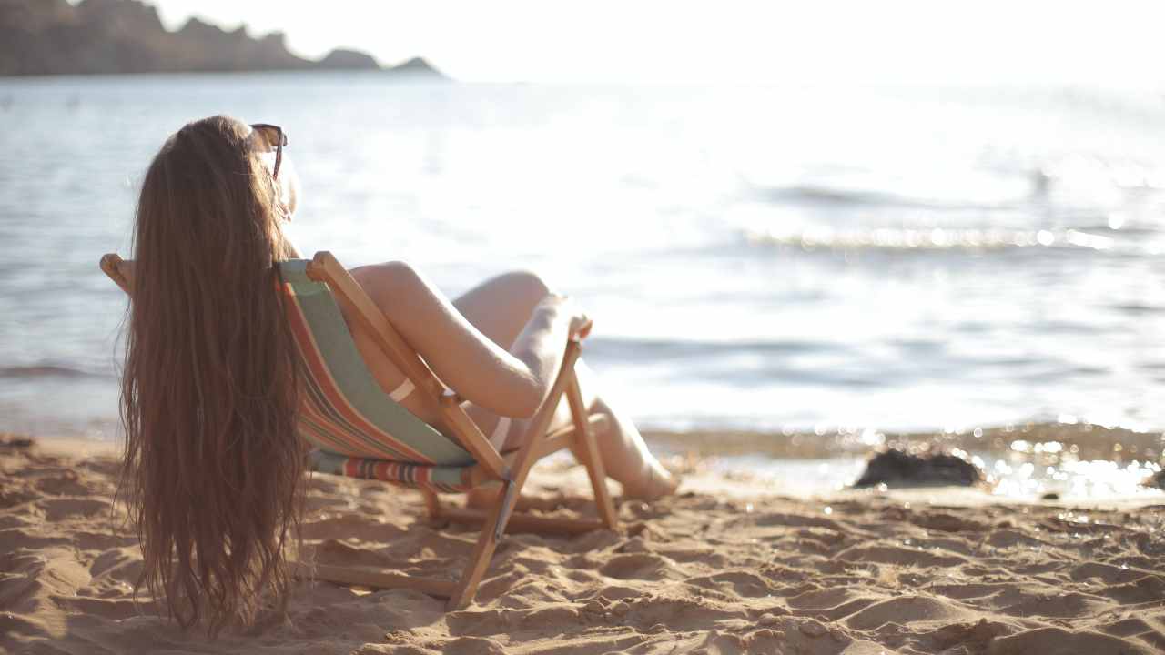 Abbronzatura è immediata in questa spiaggia