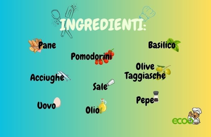 bruschetta veloce golosa ingredienti