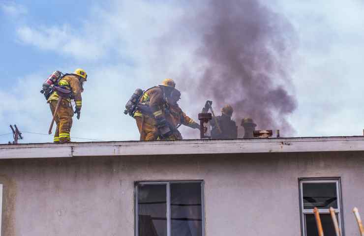 Vigili del fuoco in azione