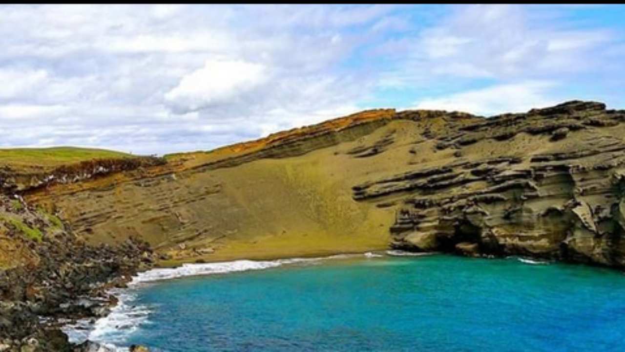 spiaggia verde Hawaii