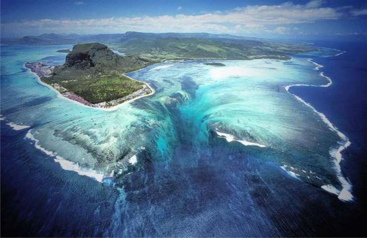 cascate sottomarine Mauritius effetto ottico