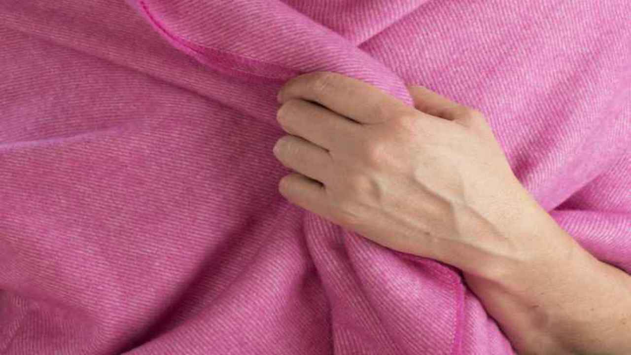 coperta lana rosa