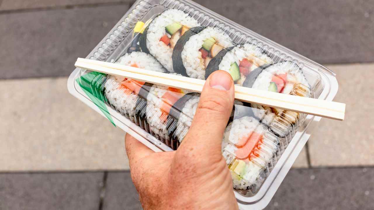 sushi imballaggi plastica