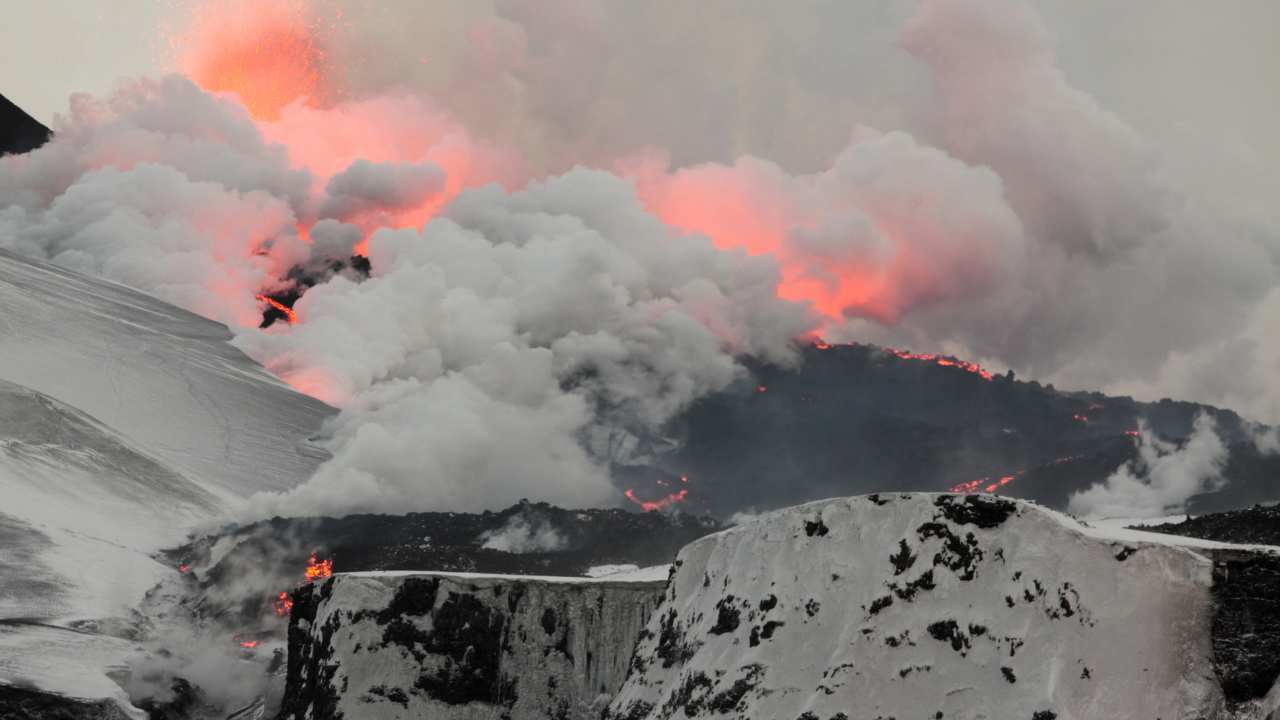 Vulcano Eyjafjöll eruzione