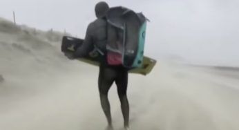 Kitesurfer nei guai: all’improvviso una tempesta estiva. L’incredibile VIDEO