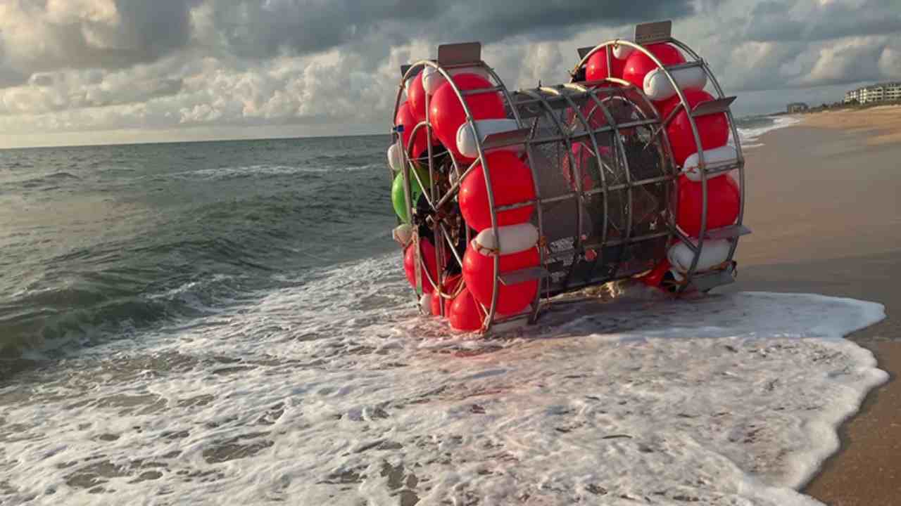 oceano atlantico traversata con una ruota