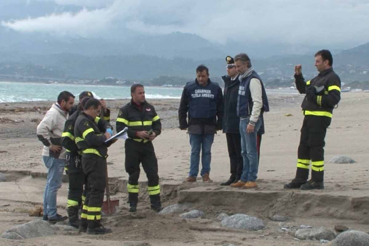 Cugini Squillacioti, rilievi sulla spiaggia di Montauro