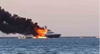 Yacht in fiamme al largo di Olbia: incubo disastro ambientale, la situazione – VIDEO