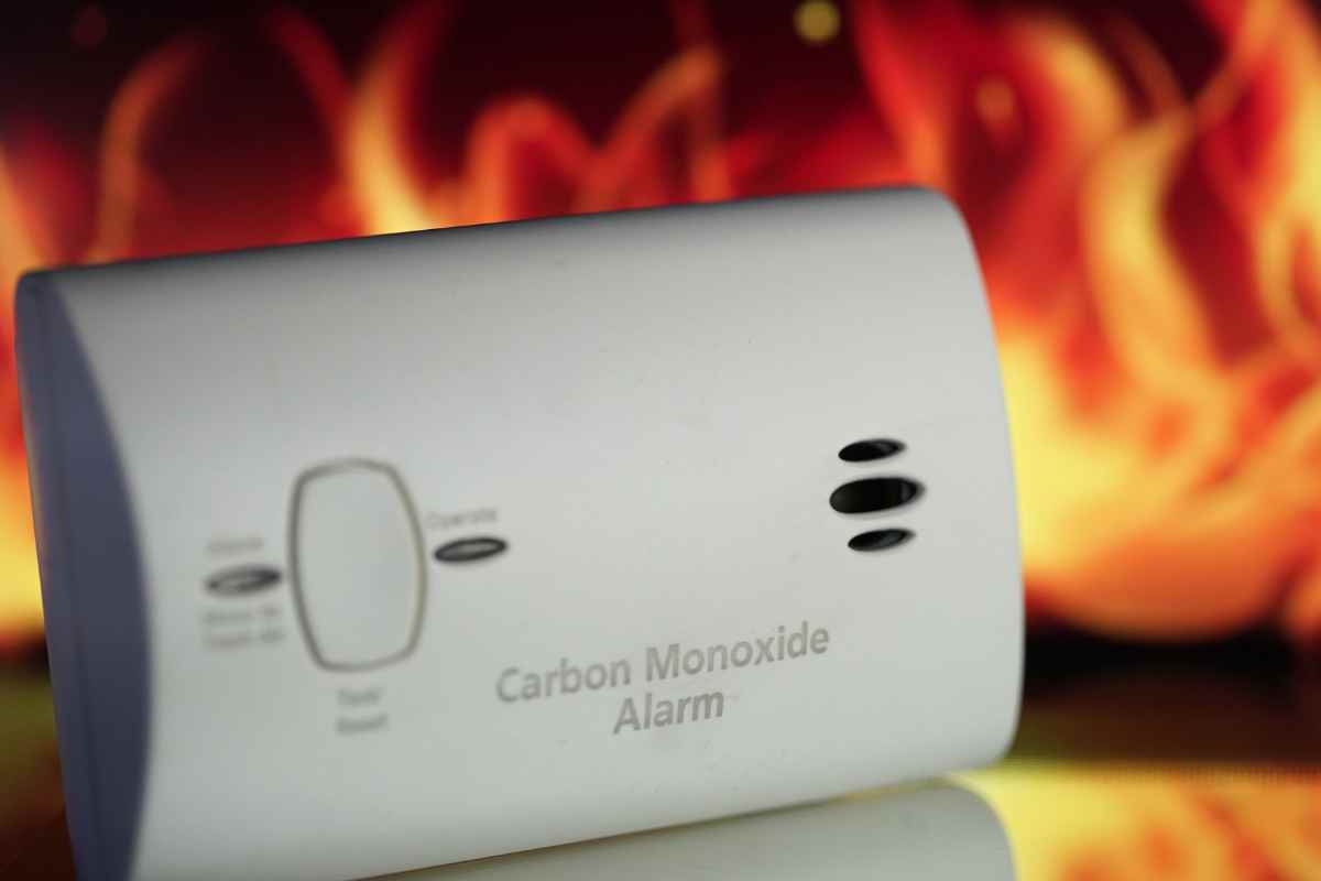 un impianto di riscaldamento e un allarme per monossido di carbonio
