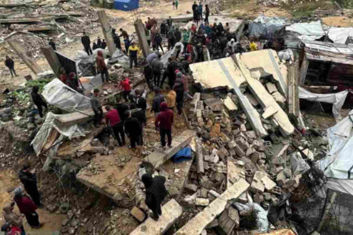 distruzione nella striscia di Gaza